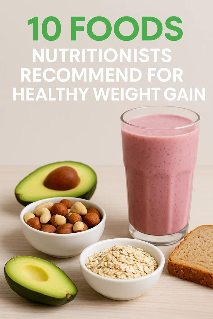 10 Foods Nutritionists Recommend for Healthy Weight Gain