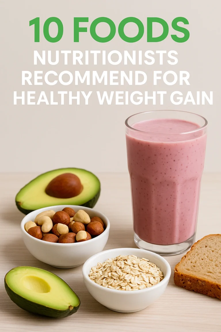 10 Foods Nutritionists Recommend for Healthy Weight Gain
