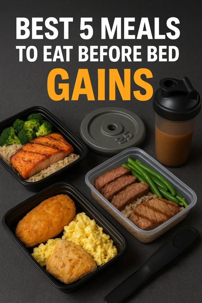 Best 5 Meals to Eat Before Bed for Gains