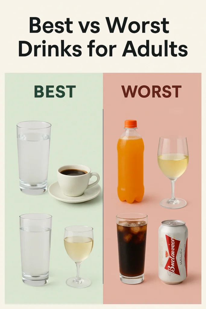 Best vs Worst Drinks for Adults