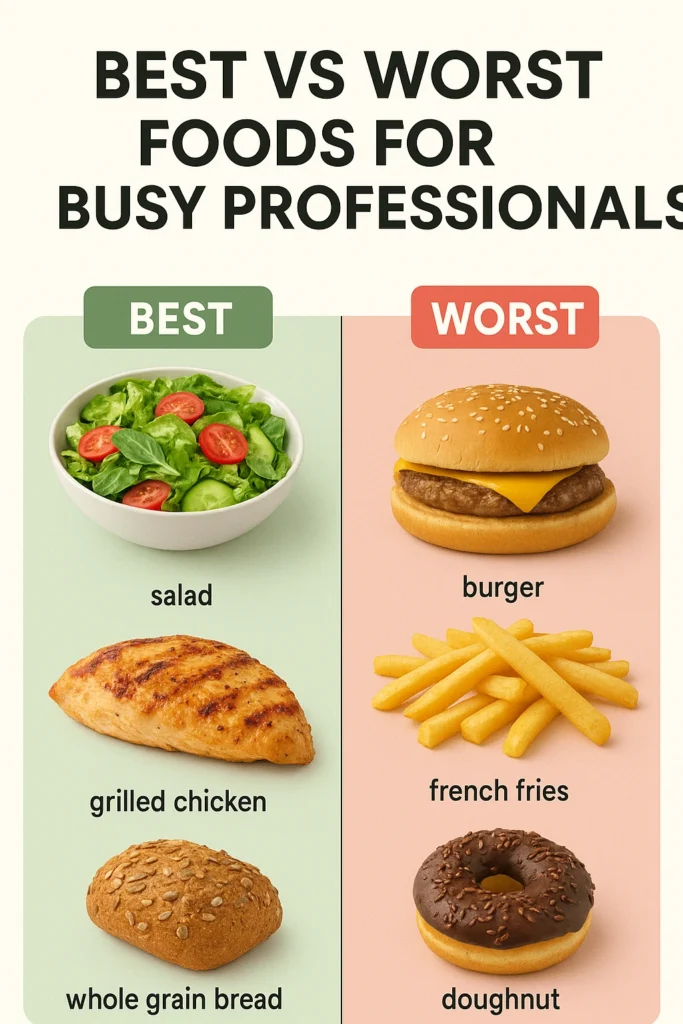 Best vs Worst Foods for Busy Professionals