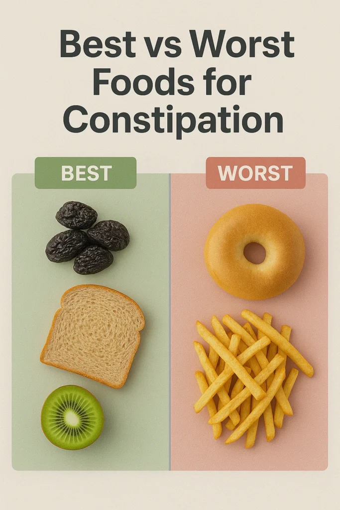 Best vs Worst Foods for Constipation
