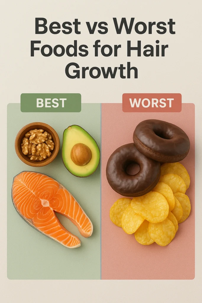 Best vs Worst Foods for Hair Growth