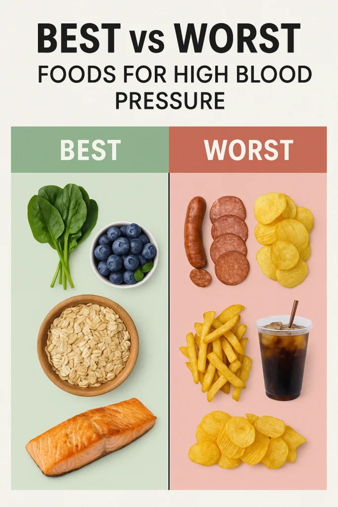 Best vs Worst Foods for High Blood Pressure