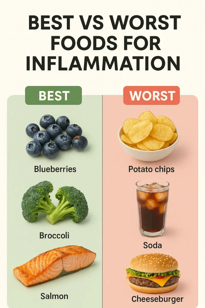 Best vs Worst Foods for Inflammation
