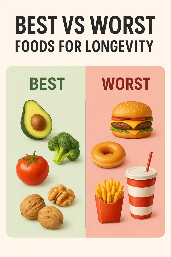 Best vs Worst Foods for Longevity