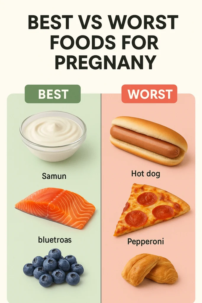 Best vs Worst Foods for Pregnancy