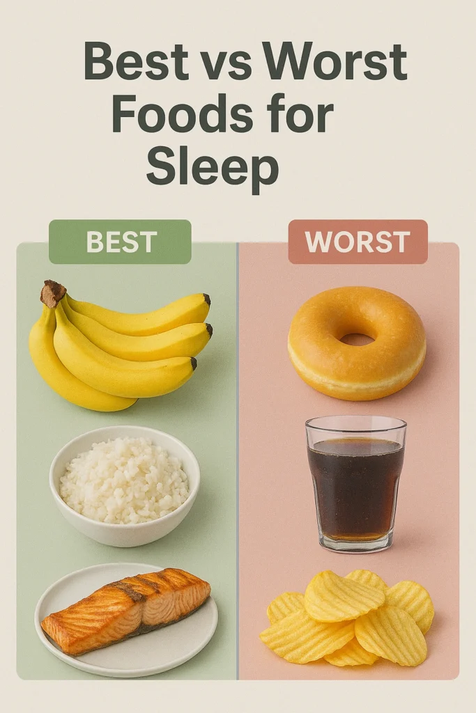 Best vs Worst Foods for Sleep