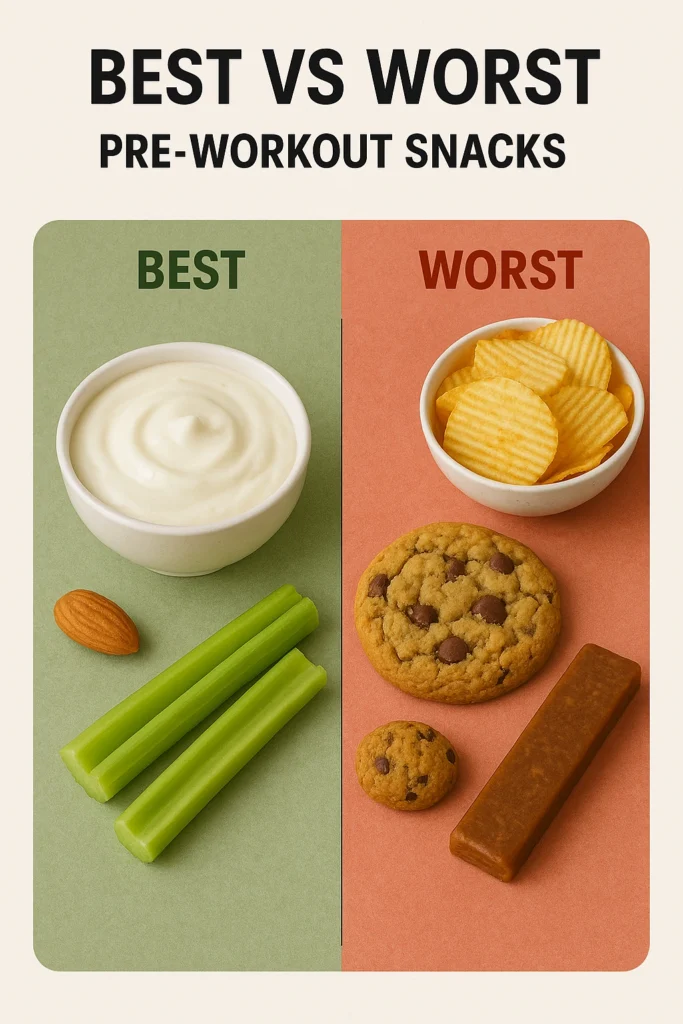Best vs Worst Pre Workout Snacks
