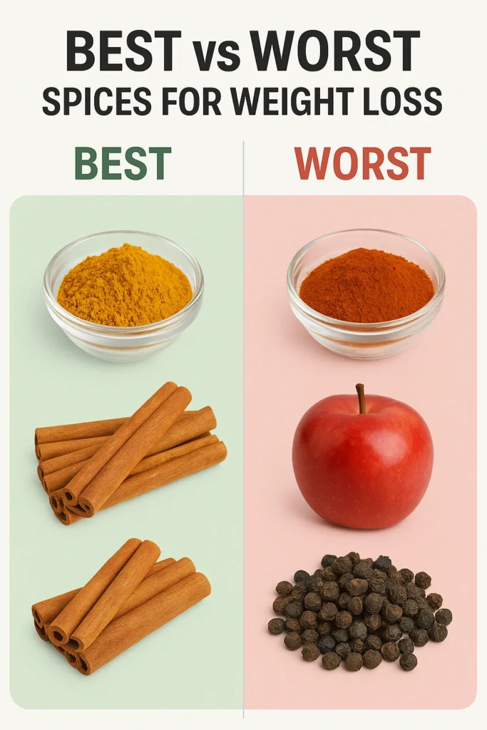 Best vs Worst Spices for Weight Loss