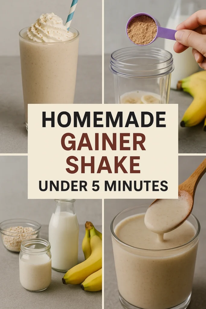 Homemade Gainer Shake Under 5 Minutes