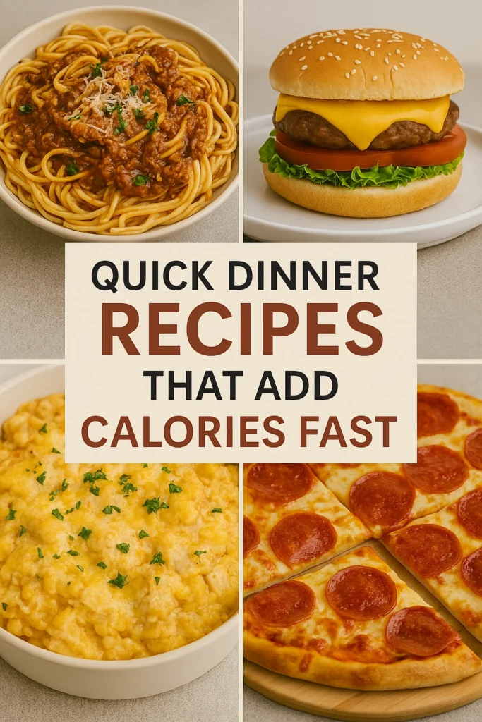 Quick Dinner Recipes That Add Calories Fast